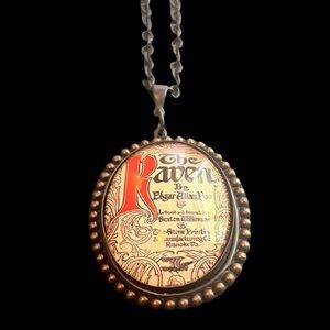 Edgar Allen Poe themed Pendants Lot of 2